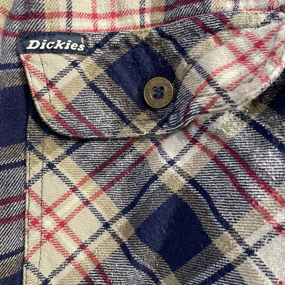COPY - Dickies Boys Size 20 Plaid Hooded Flannel Zip Front Poly Fill Quilted Li… - Picture 2 of 6